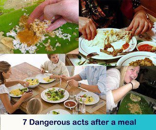 7 Dangerous acts after a meal which can make you life too much unhealthy
