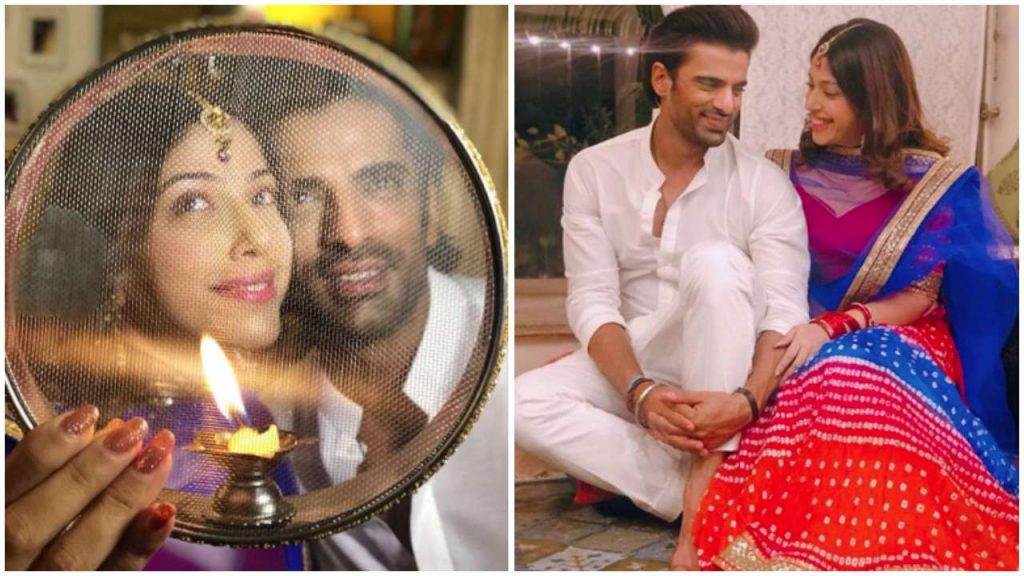 Mohit Malik And Addite karwa chauth pics