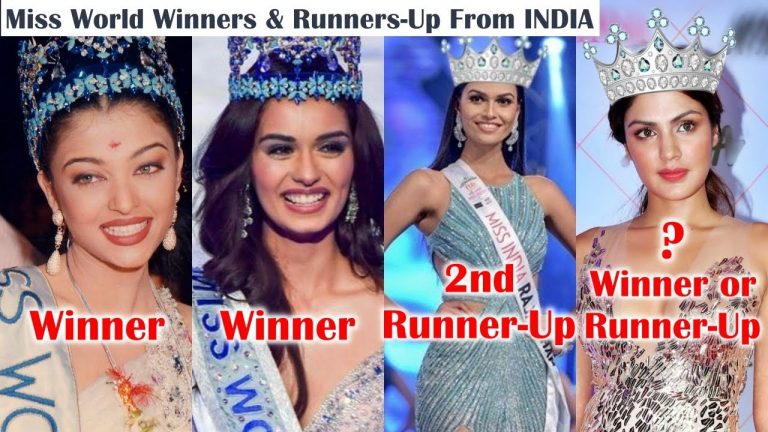 Miss World Winners And Runners-Up List From India (1990-2020)
