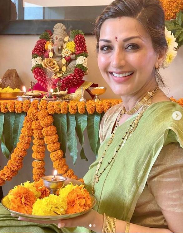 Sonali Bendre Ganapati celebration 2020