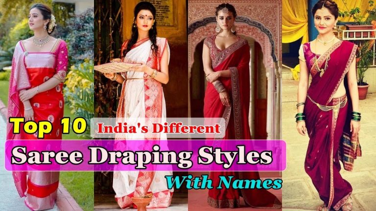 Top 10 Saree Draping Styles In India With Names 2024
