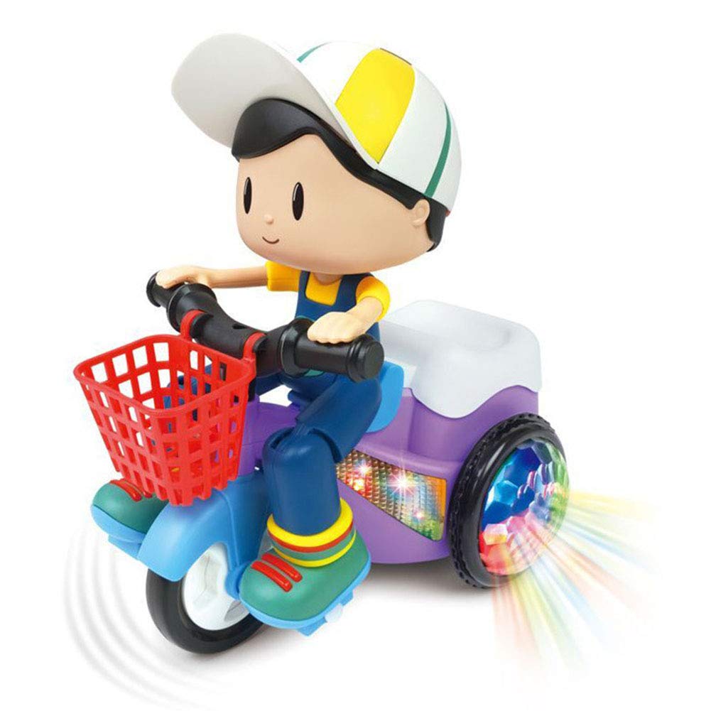 Tricycle Toy Lights and Sound Electric Car Model Toy Vehicles