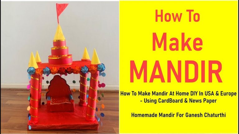 How To Make Mandir At Home DIY In USA & Europe – Using CardBoard & News Paper