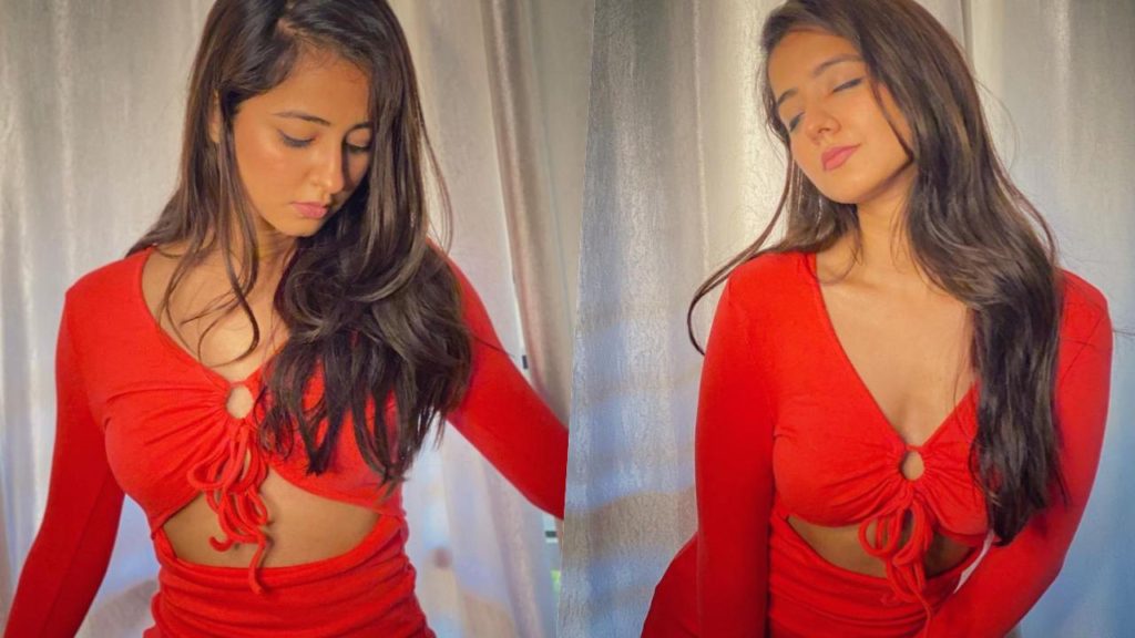 Tanya Sharma in red hot dress