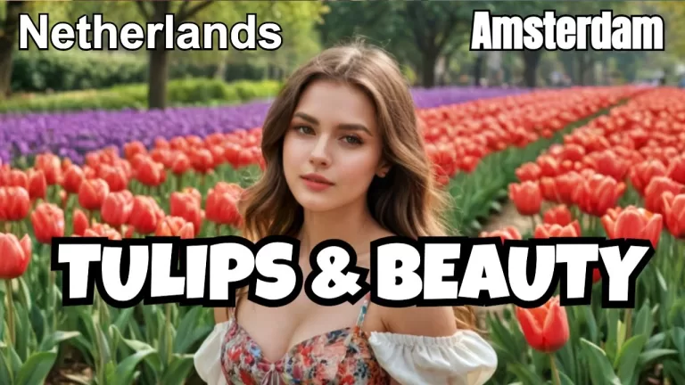 Life in Netherlands, Amsterdam | Beautiful Girls, Tulip Garden