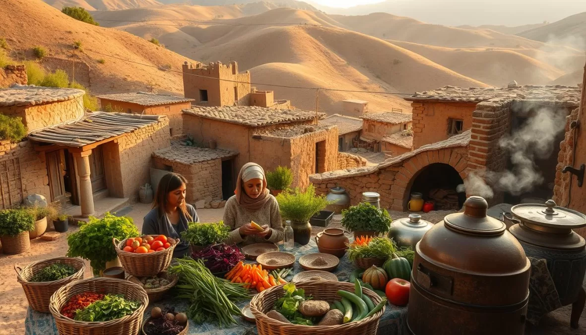 iran village cooking