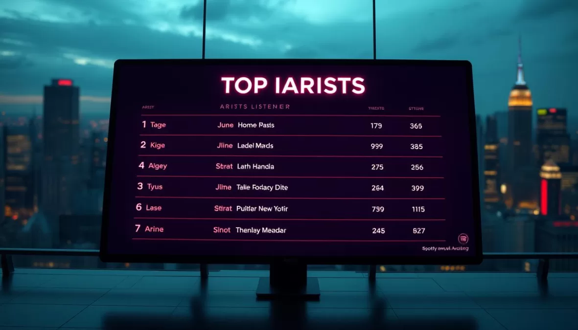 top 10 artists on spotify