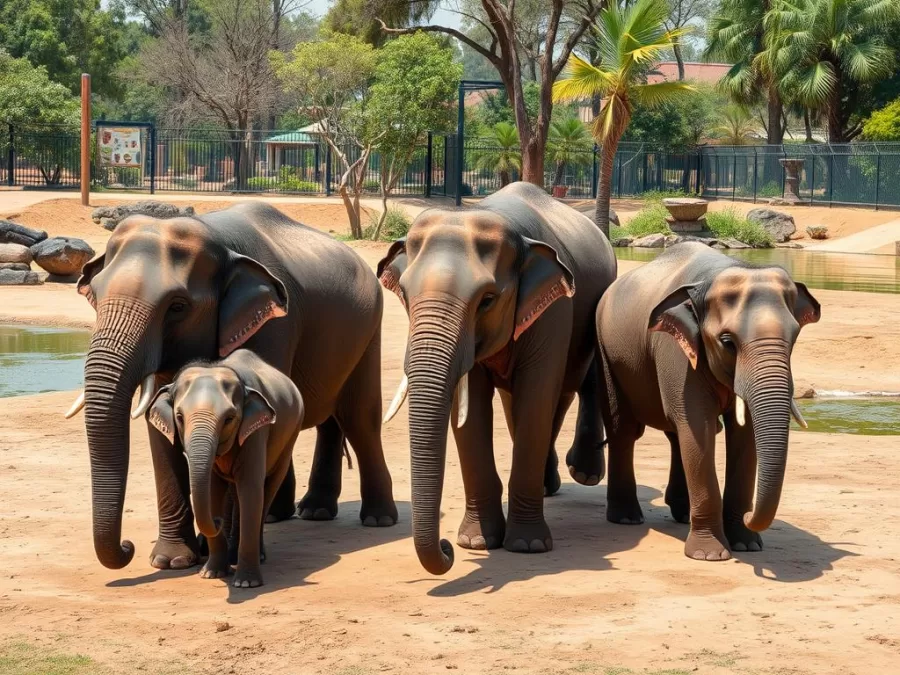Elephant enclosure at Arignar Anna Zoological Park Chennai, among top 10 zoo in India Elephant enclosure at Arignar Anna Zoological Park Chennai, among top 10 zoo in India