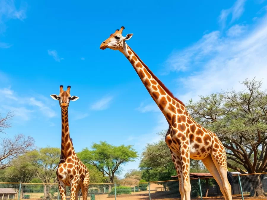 Giraffes at Mysore Zoo, one of the top 10 zoo in India Giraffes at Mysore Zoo, one of the top 10 zoo in India