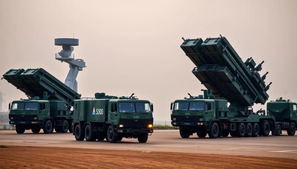 India's S-400 Triumf air defence system during deployment