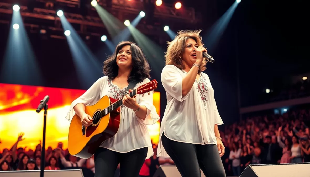 Maiara e Maraísa em performance ao vivo da música Vai Lá Maiara e Maraísa em performance ao vivo da música Vai Lá