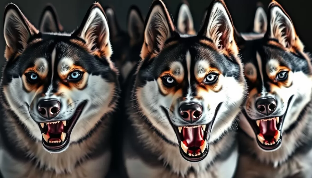 Siberian Huskies