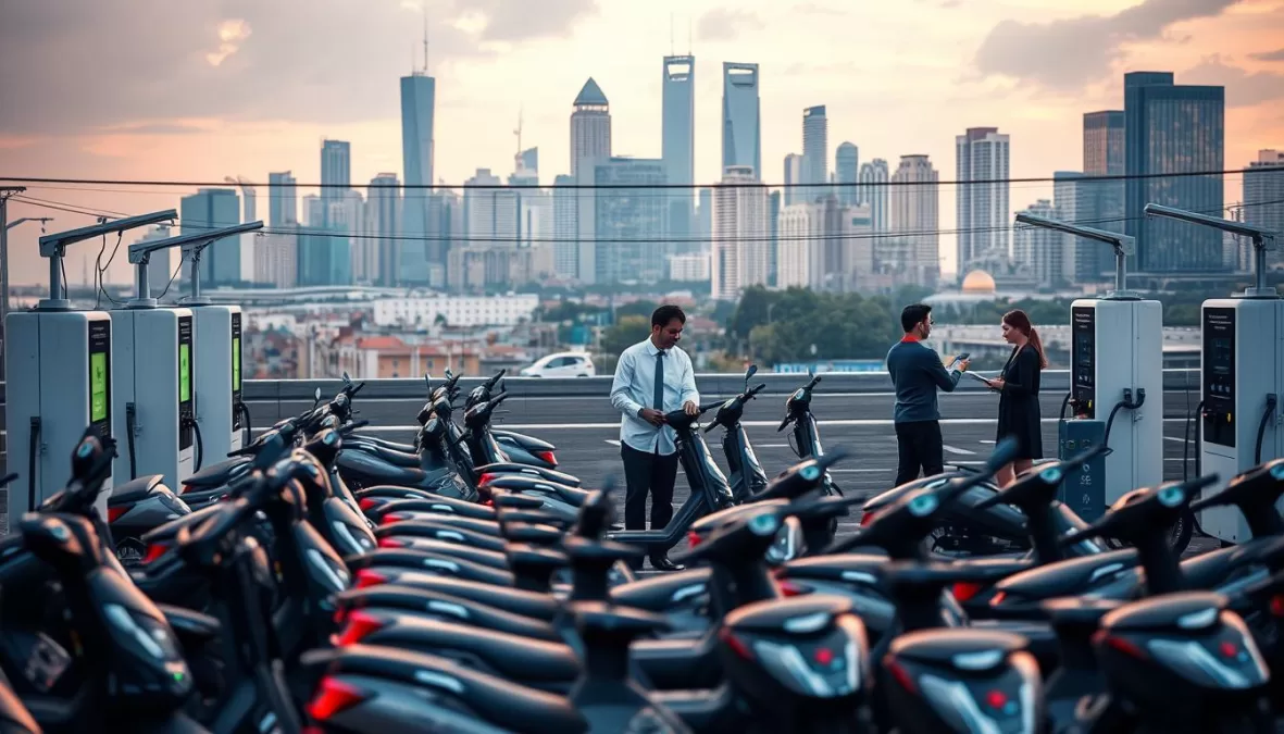 electric scooter service network