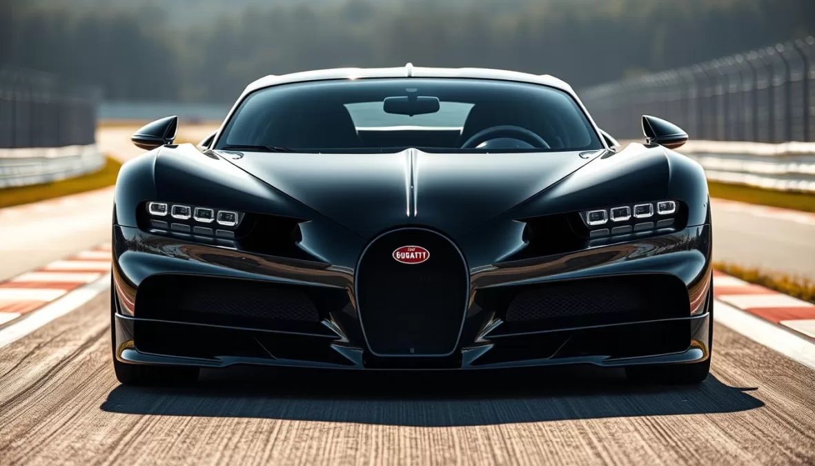Bugatti Chiron Super Sport 300+ on a test track, representing one of the best cars in the world