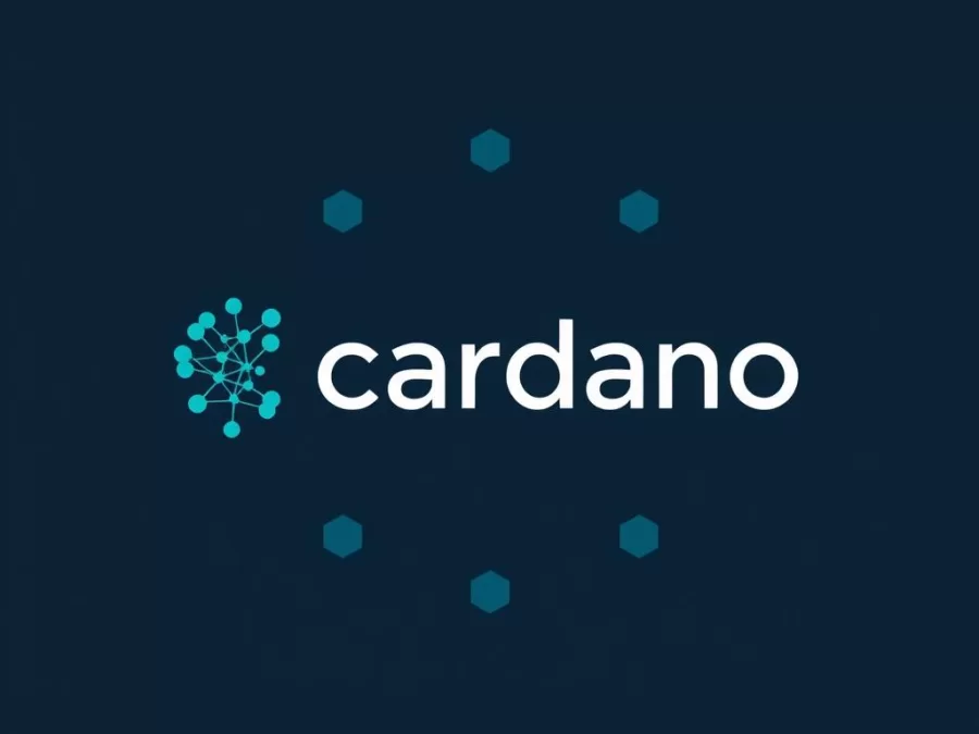 Cardano logo with scientific research visualization showing ADA as best crypto to buy now 2025