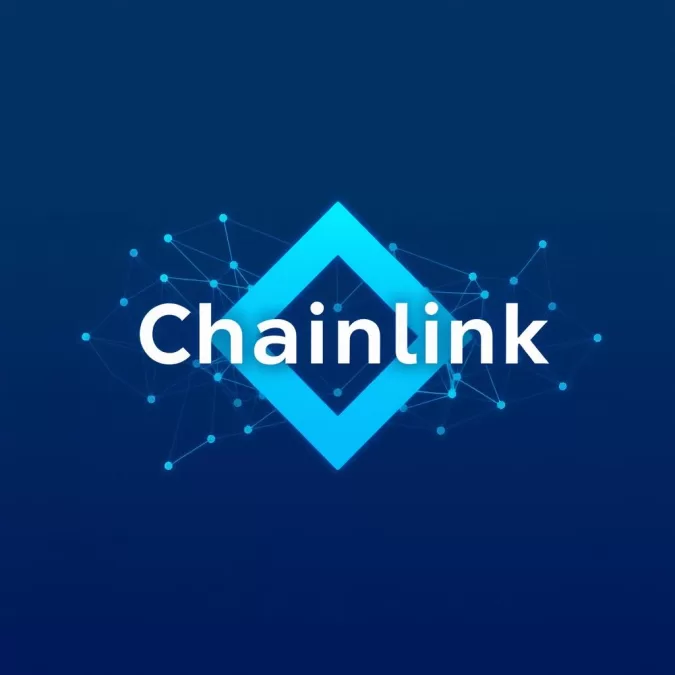 Chainlink logo with oracle network visualization showing LINK as best crypto to buy now 2025