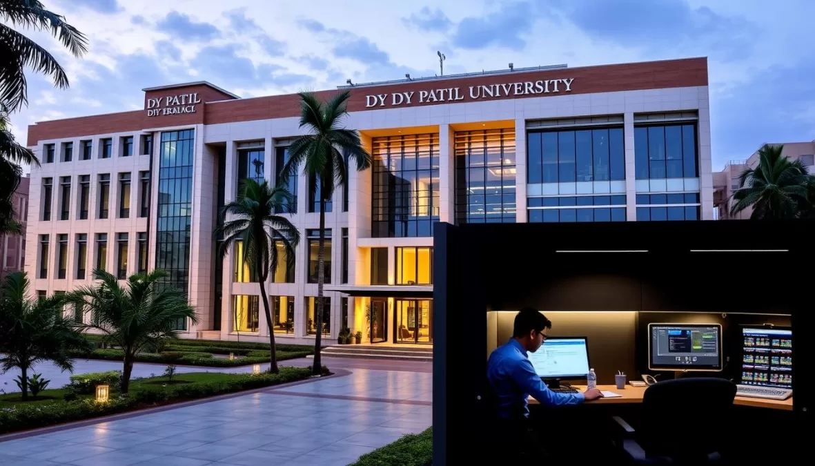 DY Patil University campus with AI research facilities