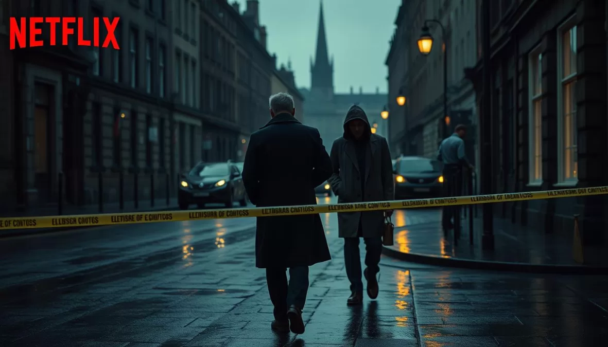 Dept. Q detective team investigating a crime scene in Edinburgh