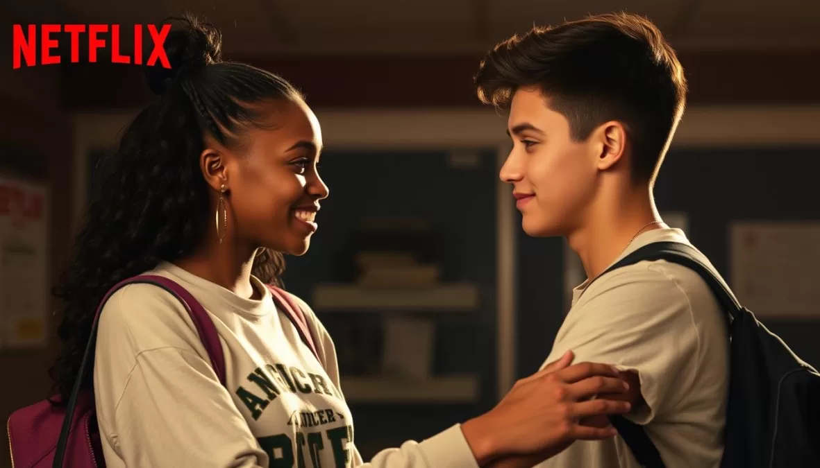 Forever teen romance scene between main characters Keisha and Justin