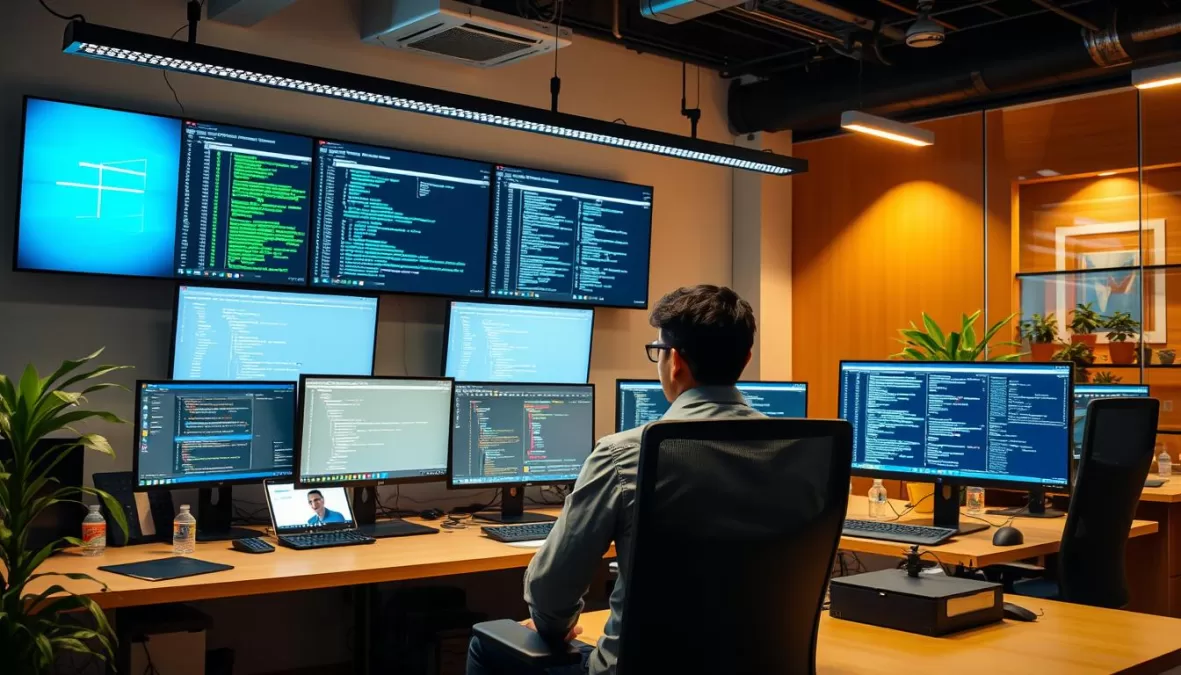 Iraitech team working on cybersecurity and web development projects