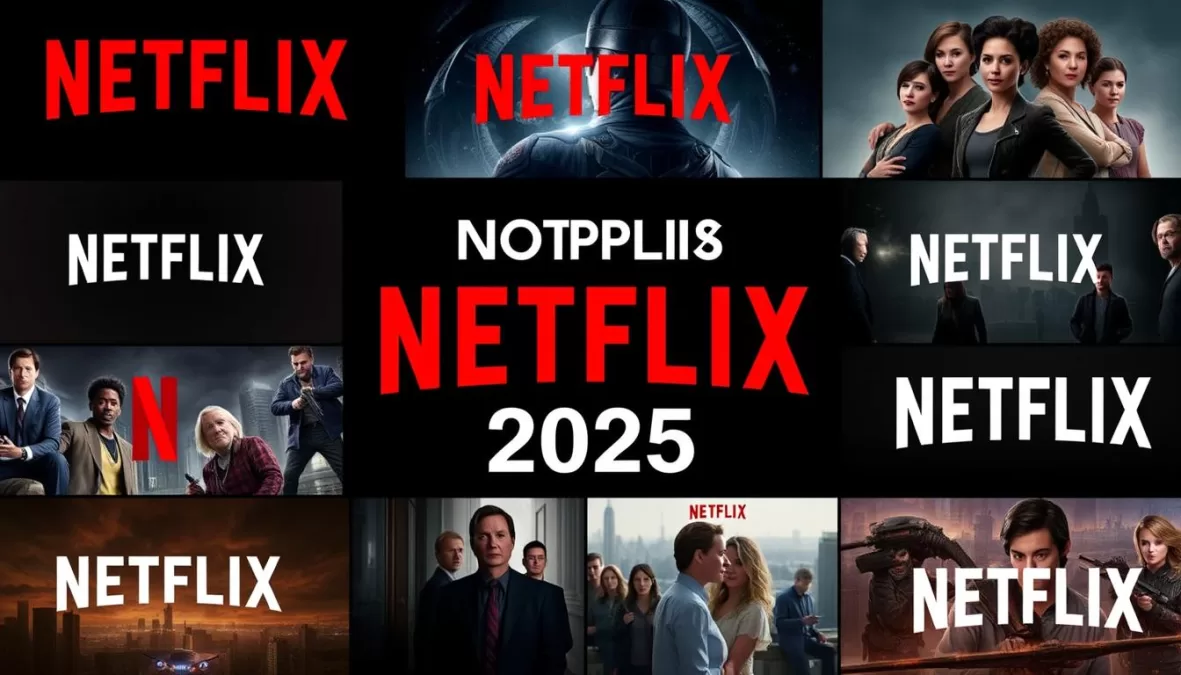 Netflix 2025 upcoming shows collage featuring multiple anticipated series