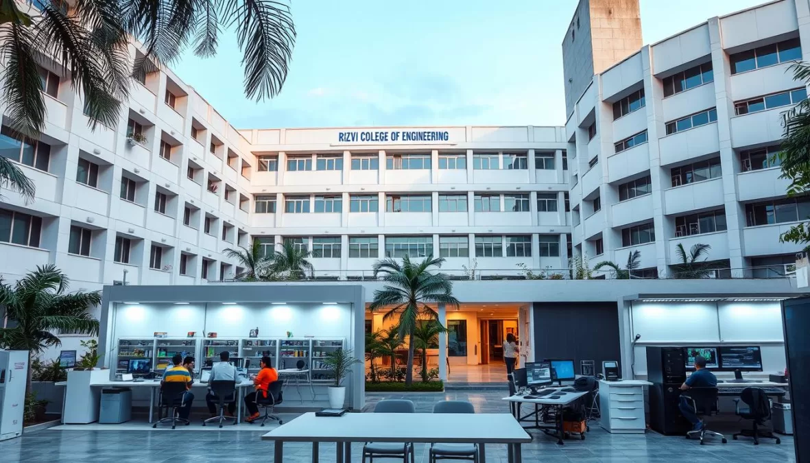 Rizvi College of Engineering campus with AI lab facilities