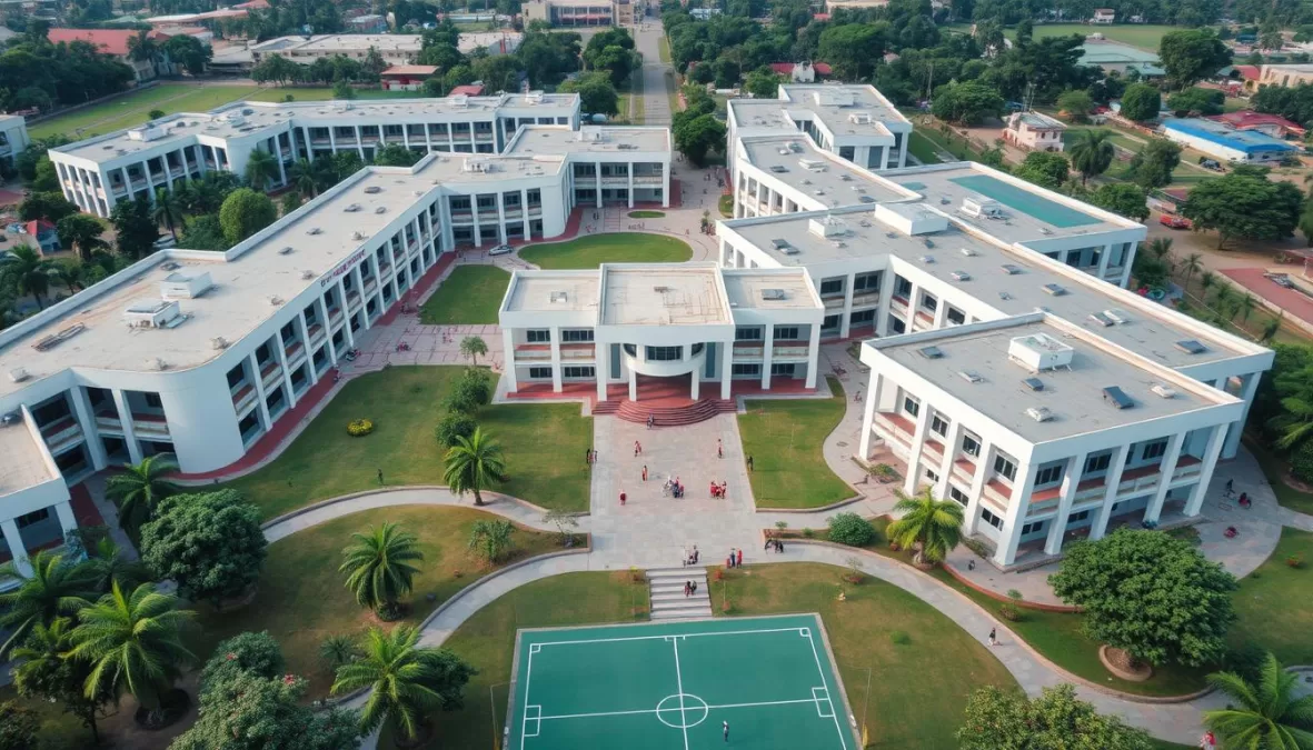 Aerial view of campus facilities at one of the top 10 schools in India 2025-26