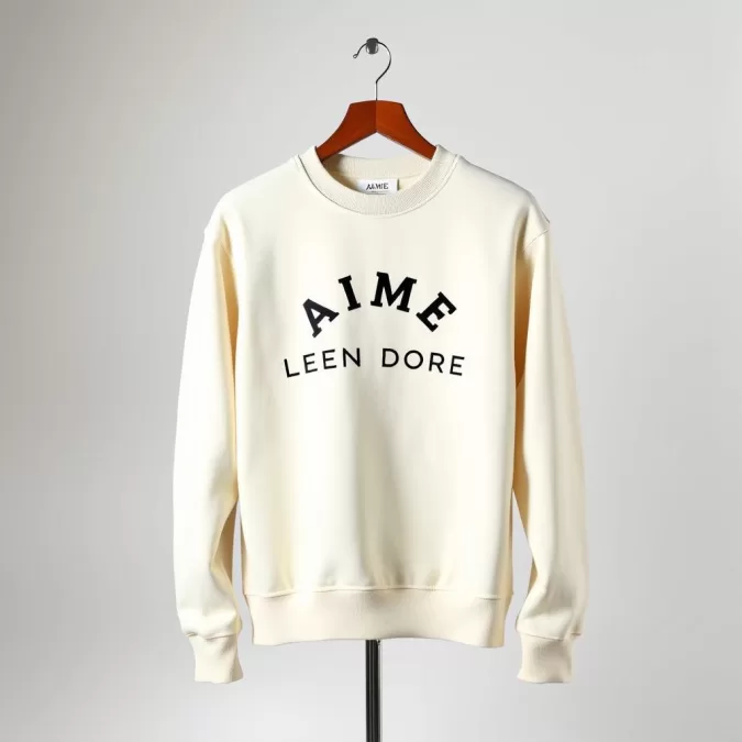 Aimé Leon Dore logo crewneck sweatshirt in cream