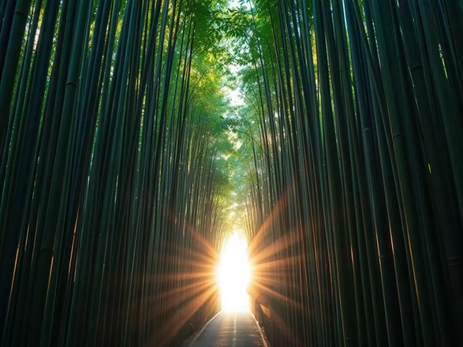Arashiyama Bamboo Grove in Kyoto, Japan with morning light - Most Instagrammable Travel Destinations in 2025