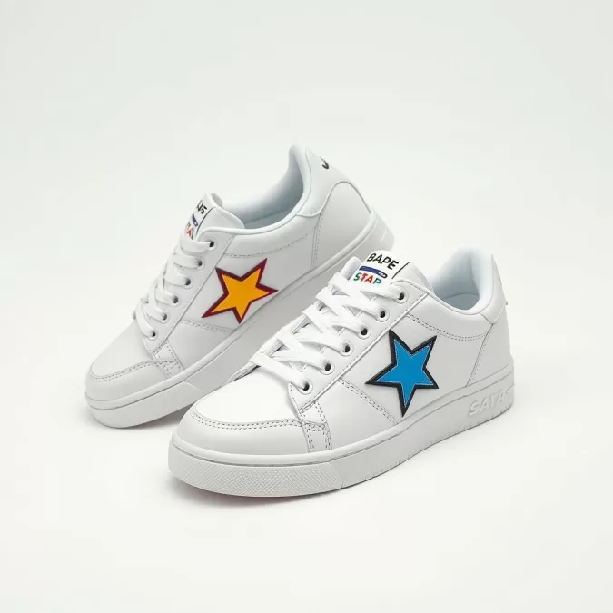 BAPE STA sneakers in white with star logo