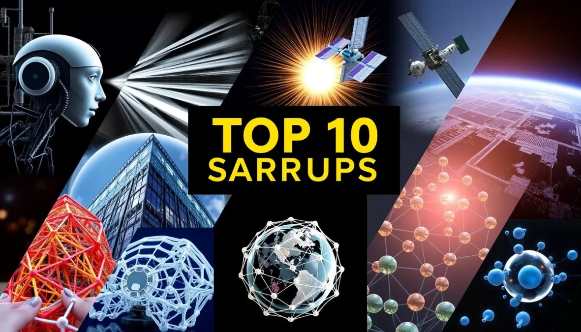 Collage of innovative technologies from Top 10 Startups to Watch in 2025