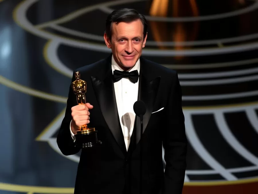 Daniel Day-Lewis accepting his third Oscar for Lincoln, one of the most awarded actors in Oscar history