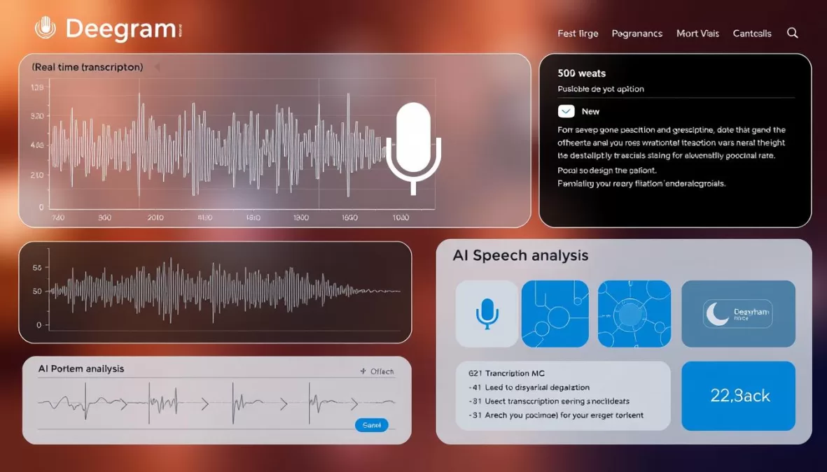 Deepgram voice AI platform interface showing speech recognition capabilities