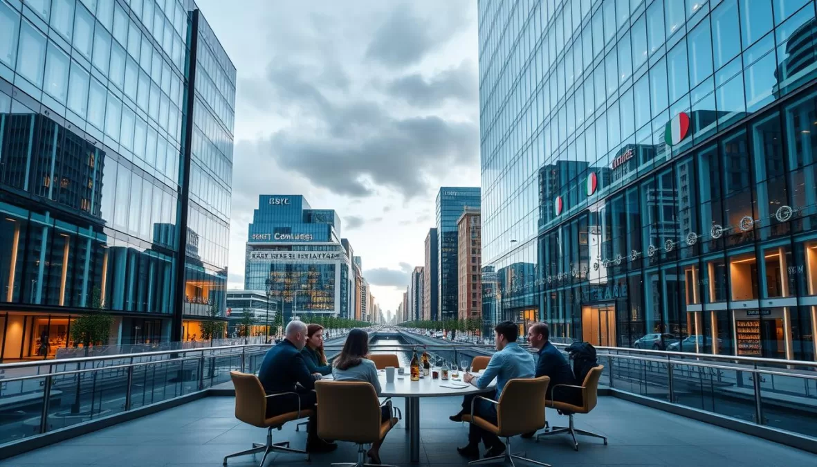 Dublin's Silicon Docks with tech company headquarters