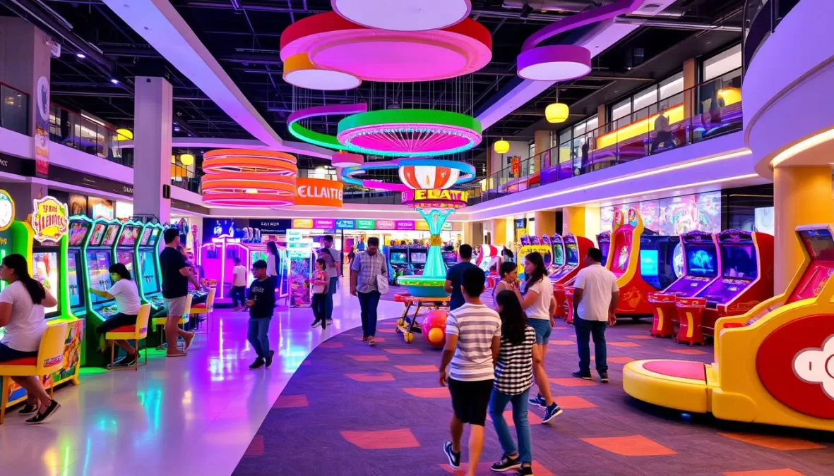 Entertainment zone at Elante Mall Chandigarh, listed among the top 10 biggest malls in India 2025
