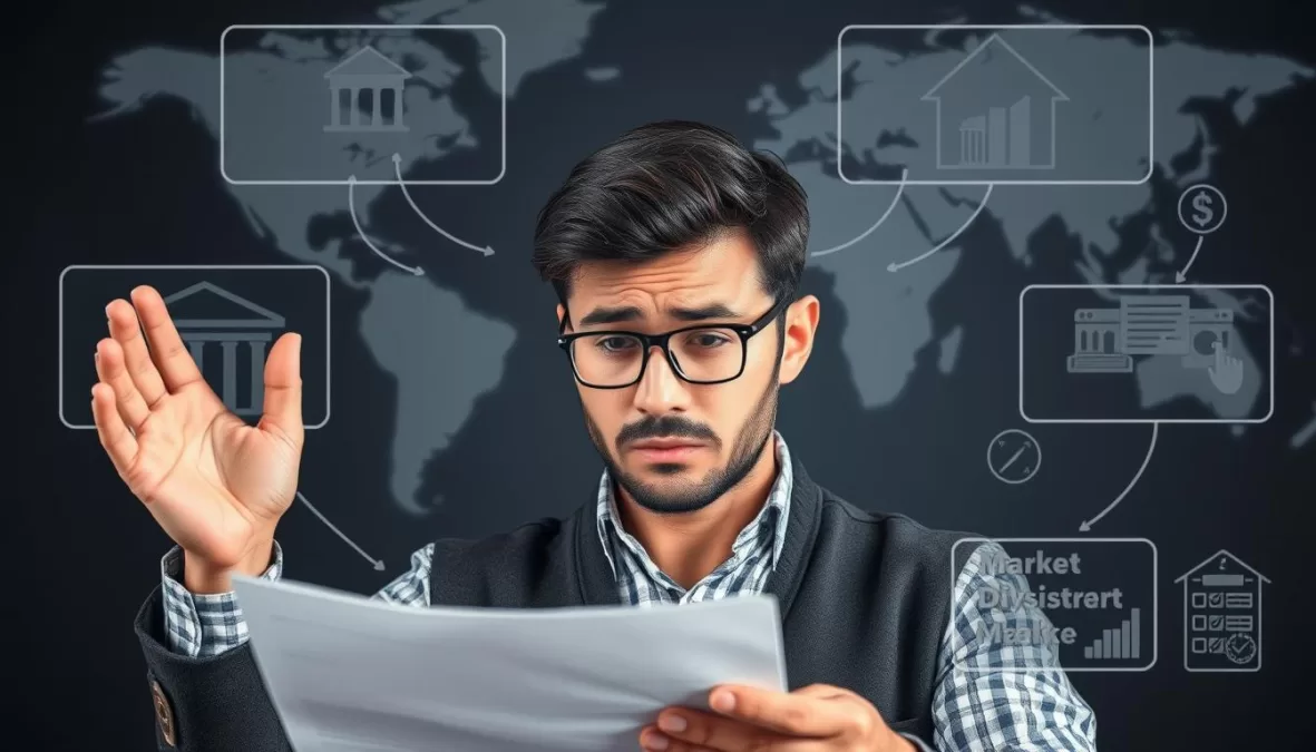 Entrepreneur facing business challenges in international expansion