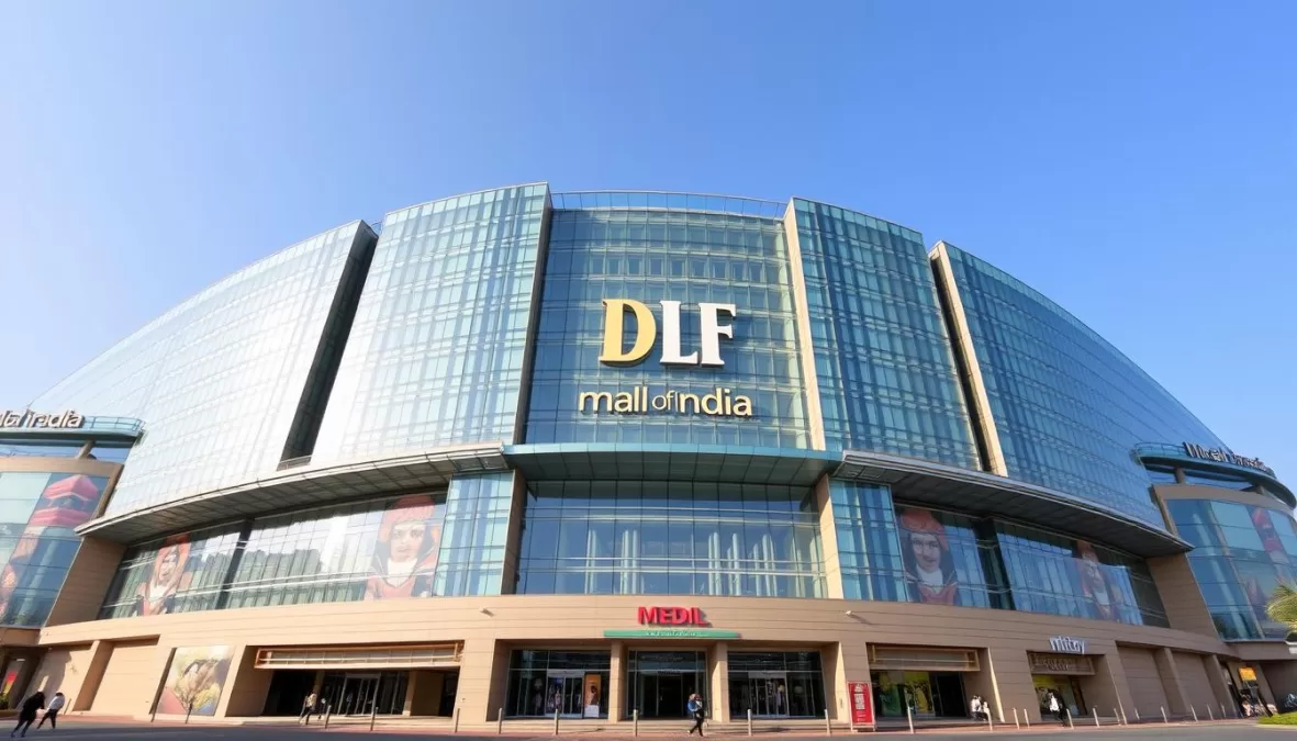 Exterior view of DLF Mall of India in Noida, the top biggest mall in India 2025