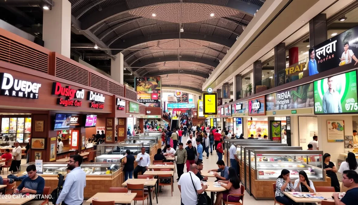Food court and entertainment zone at Phoenix Marketcity Mumbai, one of the top 10 biggest malls in India 2025