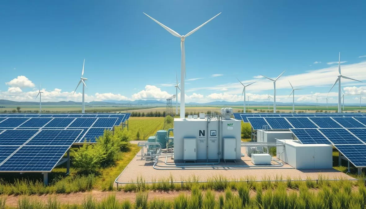 Green nitrogen fixation facility using renewable energy to produce zero-carbon fertilizer