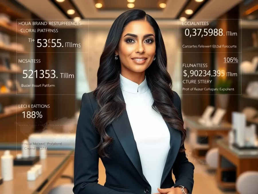 Huda Kattan 2025 social media stats showcasing her beauty empire and business influence