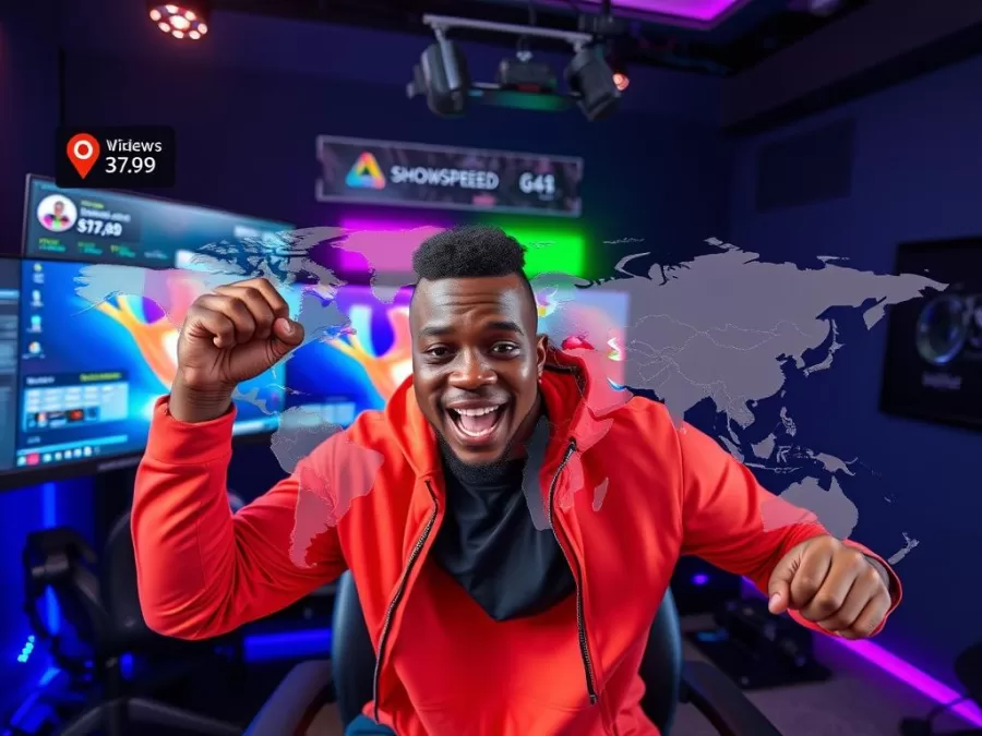 IShowSpeed 2025 social media stats showing his streaming dominance and global tours impact