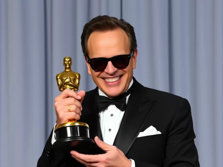 Jack Nicholson with his Oscar for As Good As It Gets, among the most awarded actors in Oscar history