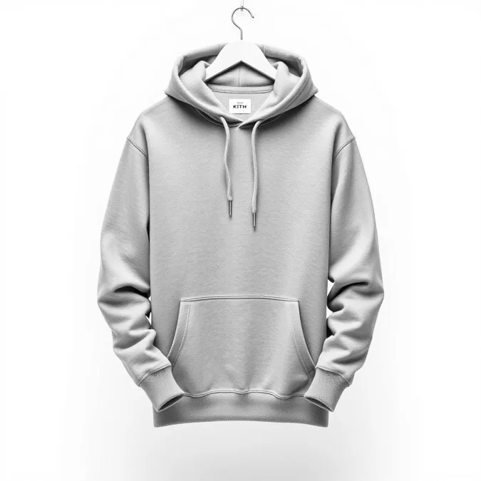 Kith box logo hoodie in heather gray