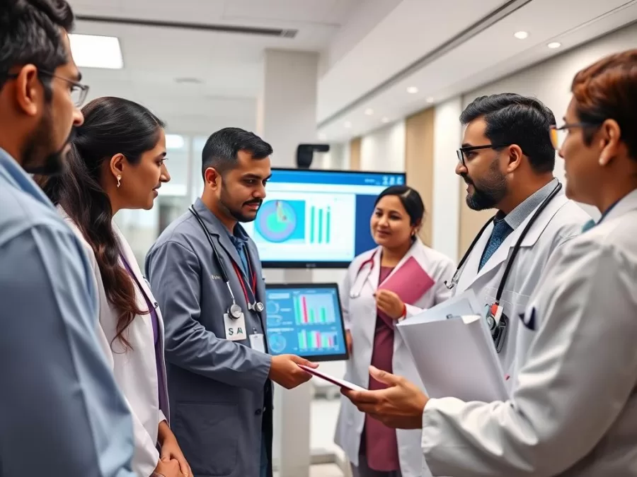 Medical team reviewing cancer treatment success data at one of the best cancer hospitals in India 2025