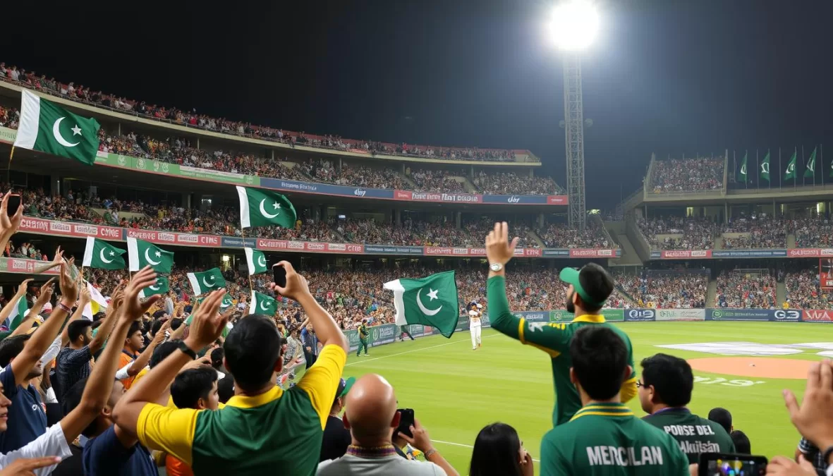 PSL match in Lahore with passionate Pakistani fans