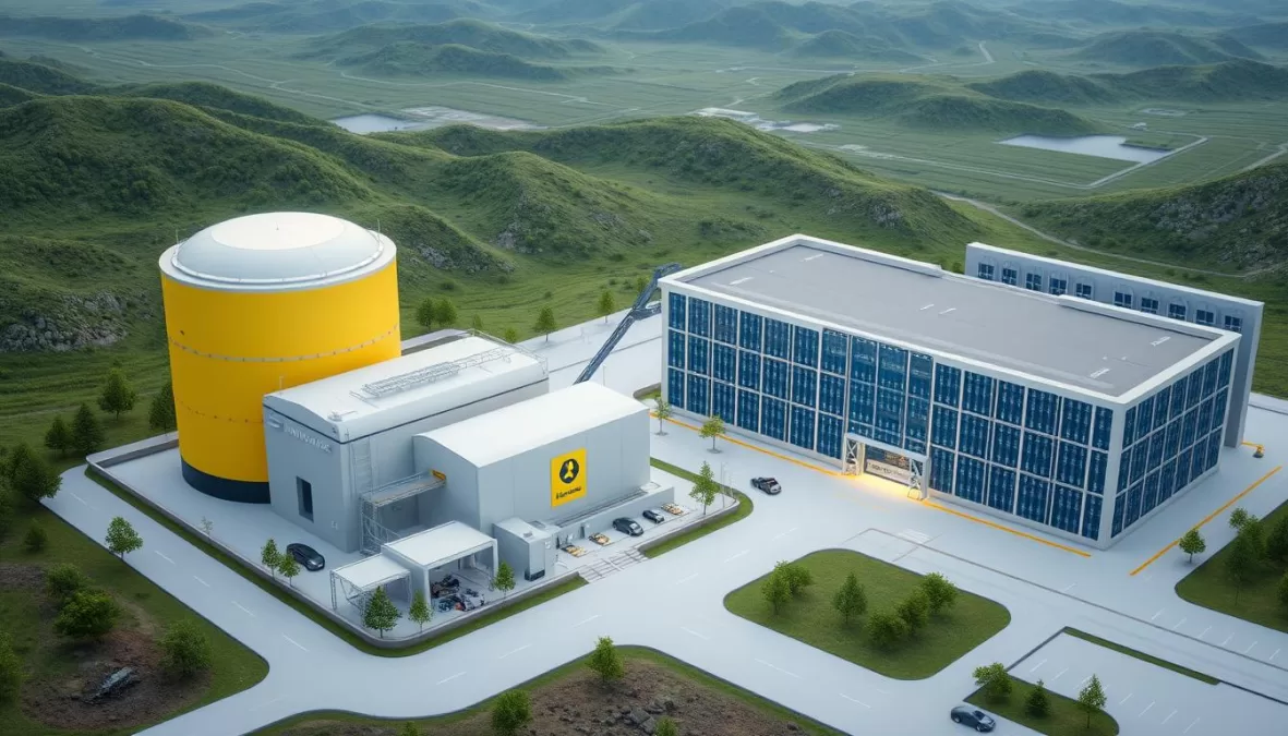 Small modular nuclear reactor powering an AI data center with zero emissions