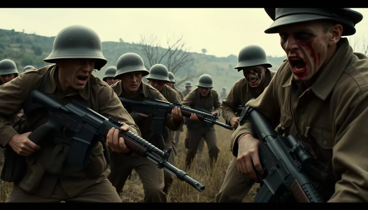 Spanish Civil War soldiers fighting zombies in Valley of the Dead on Netflix