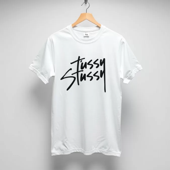 Stüssy signature logo t-shirt in white