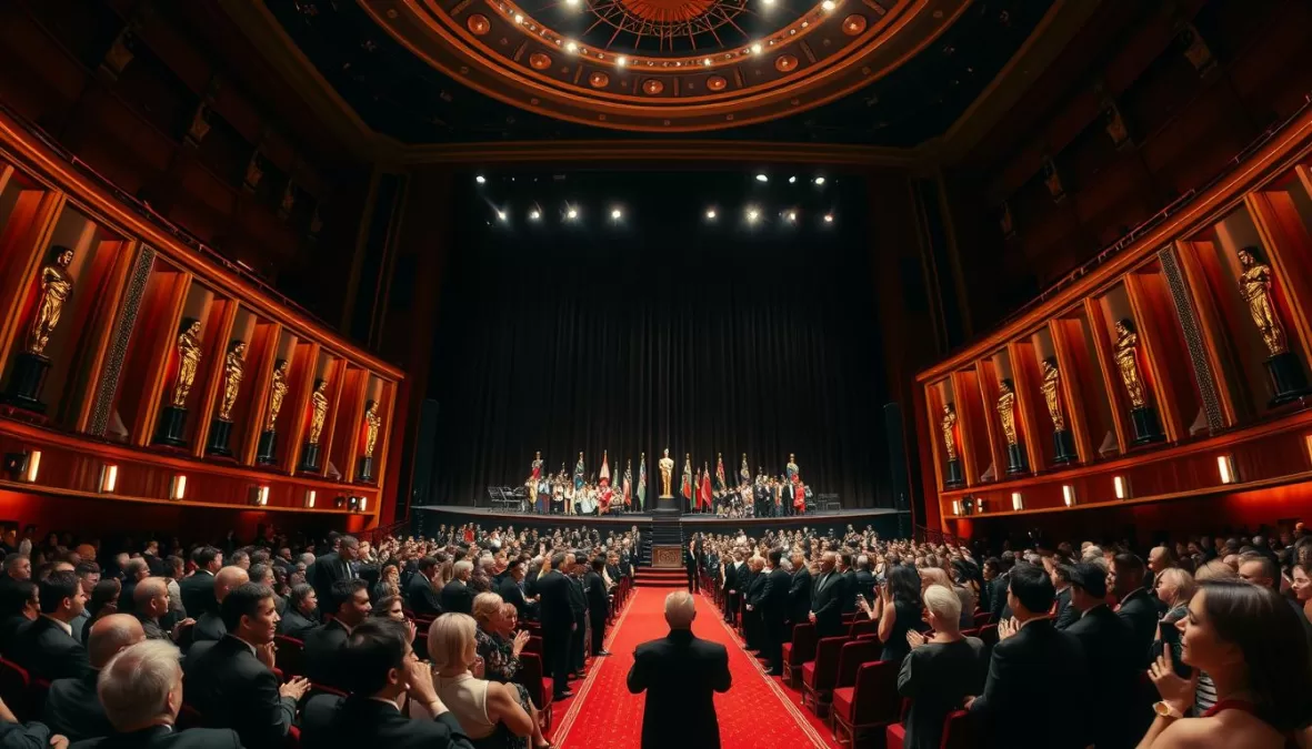 The Dolby Theatre during an Academy Awards ceremony, home to the most awarded actors and actresses in Oscar history