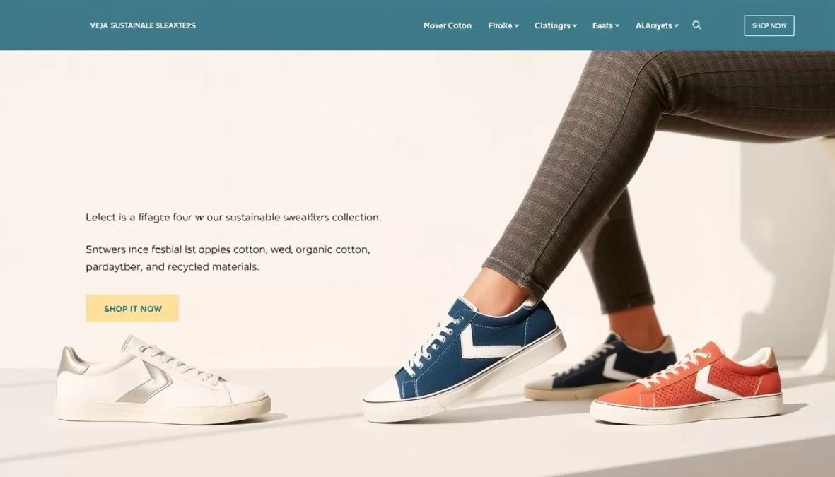 Veja sustainable sneakers collection featuring eco-friendly materials and fair trade practices